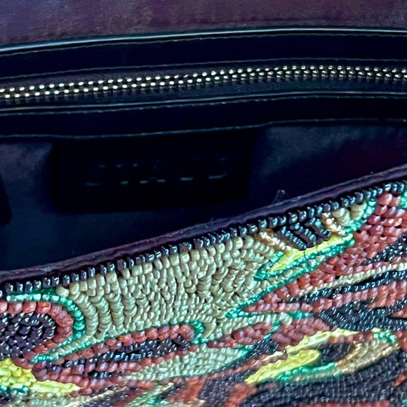 🌺🎉HP🎉🌺 NWOT Staud Beaded Tommy Shoulder Bag Tropical Camo 🌟Rare Find🌟 - Picture 9 of 16